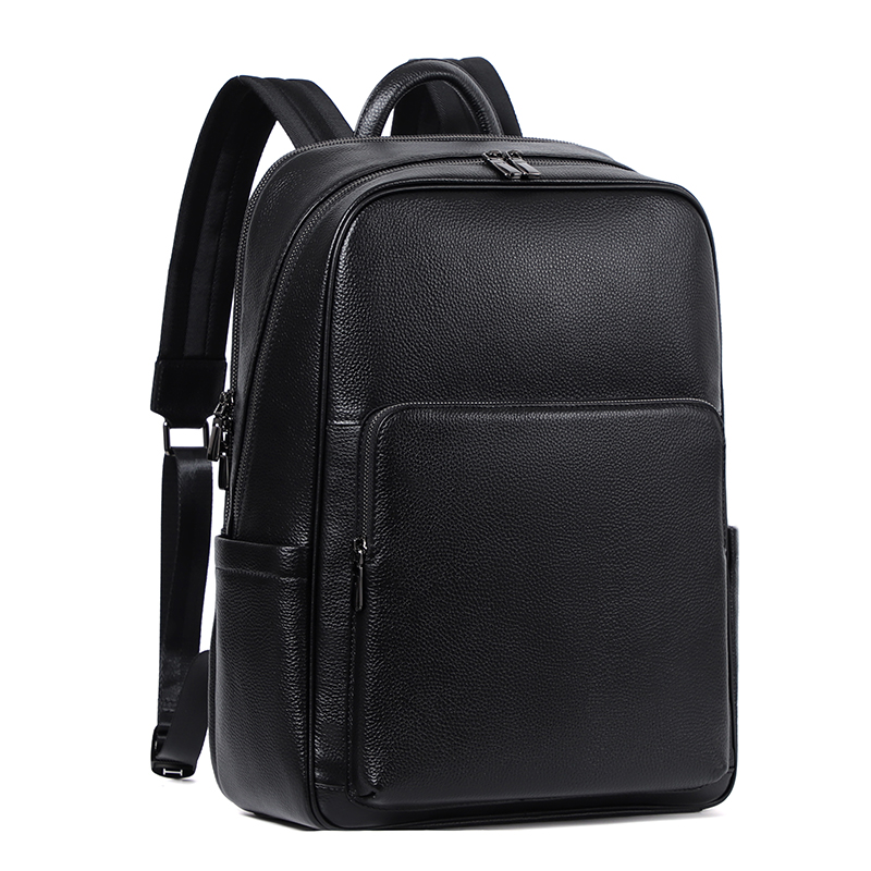 Xl Luxury Bags - 100% 牛本革メンズバックパックファッション本物の天然皮革学生バックパック少年高級ブランド大型コンピュータラップトップバッグ