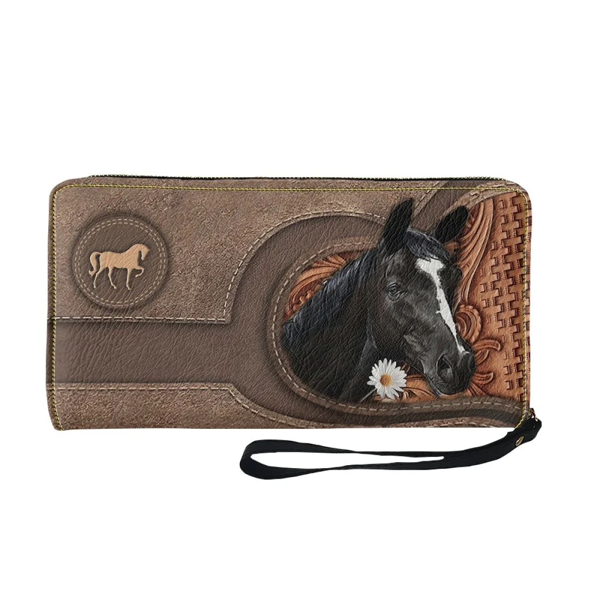 女性用高級ブランド財布 動物馬3Dプリント 長財布 マネーバ - Luxury Bags Names のレビューと価格