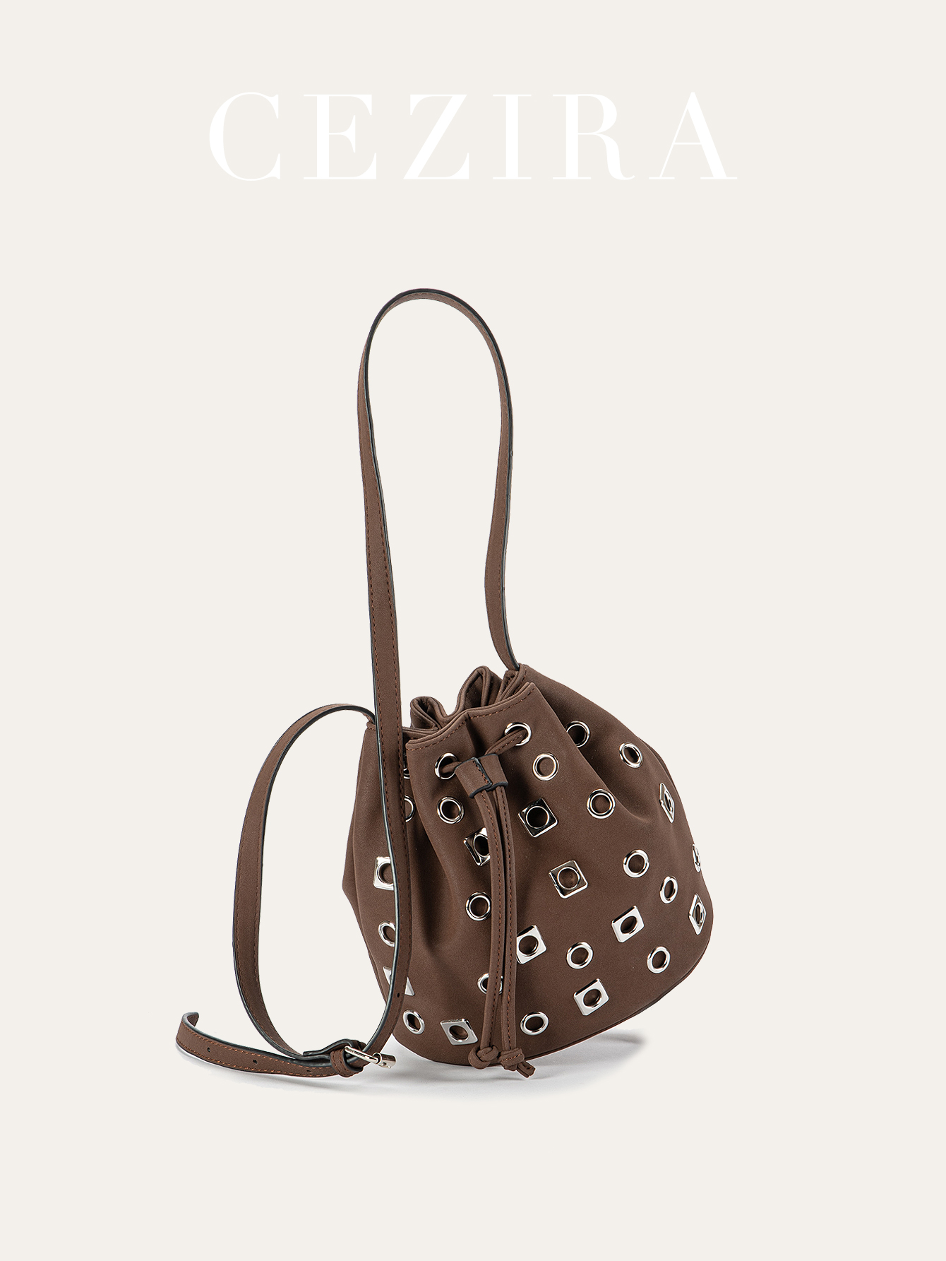 CR レディース ラグジュアリー パンク ホローアウト バケ - Luxury Bags Vegan Leather のレビューと価格