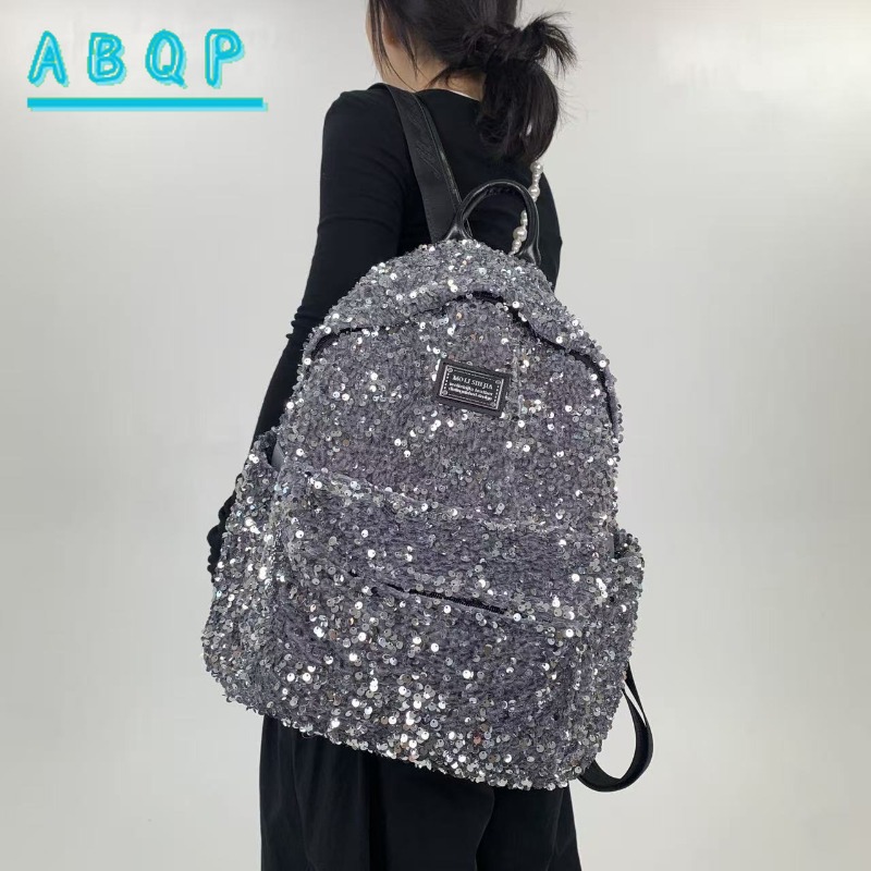 新しい女性のスパンコール付きバックパック高級ブランドスパンコ - Xl Luxury Bags のレビューと価格