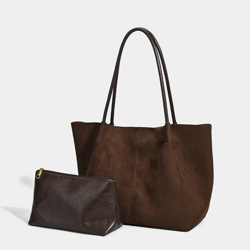 女性の新しいレトロスエードフロストバッグカジュアル大型高級デ - Xl Luxury Bags のレビューと価格
