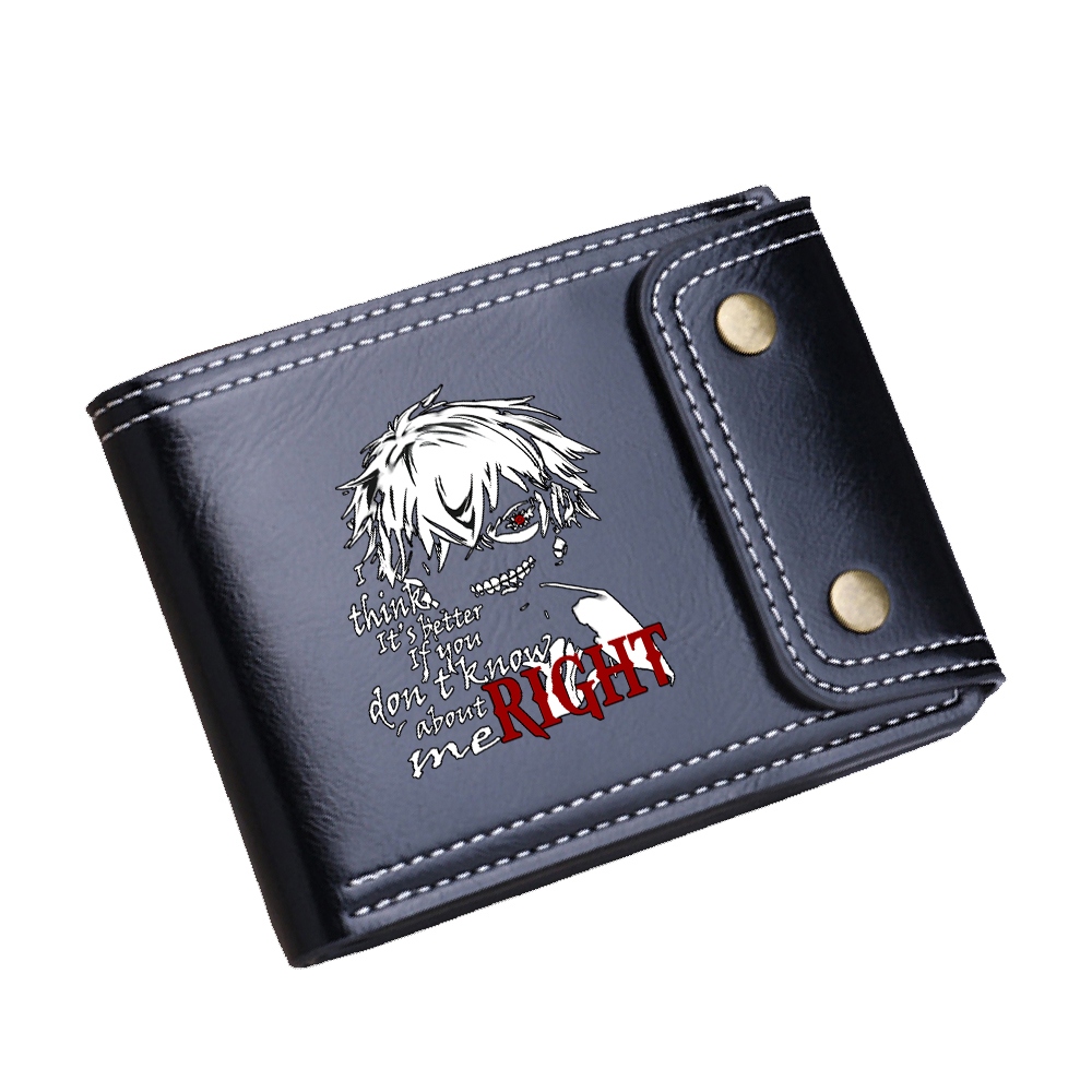 アニメ東京グール高級ショートウォレットIDカードホルダーPU - Luxury Bags Tokyo のレビューと価格