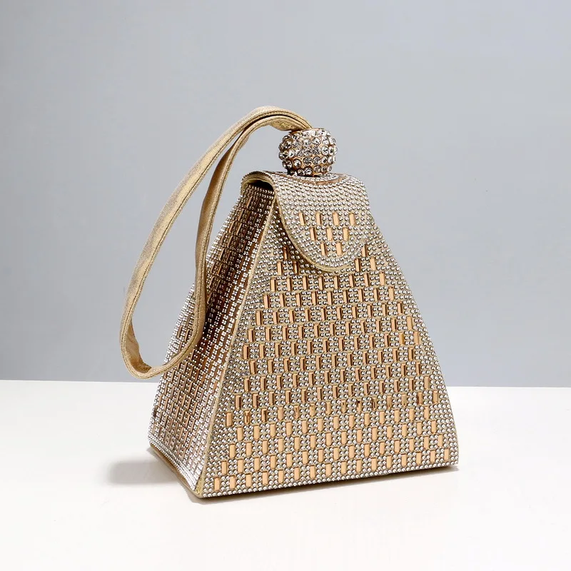女性のためのラインストーン付きの豪華なイブニングバッグ,ピラ - Luxury Bags Brand Pyramid のレビューと価格