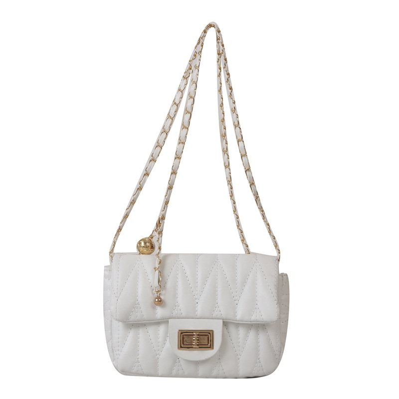 女性キルティング PU クロスボディバッグメタルチェーンロッ - Chain Crossbody Quilted のレビューと価格