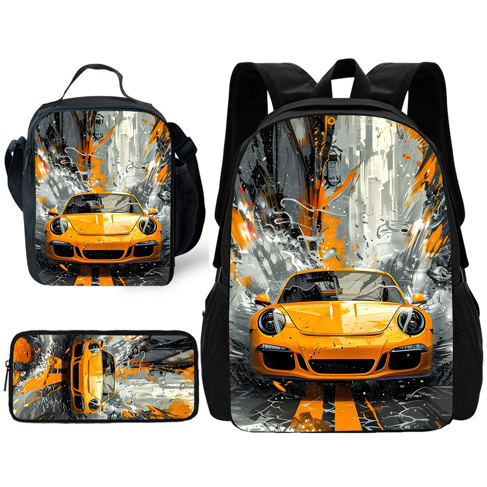 子供学校ファッション高級スポーツカーバックパックランチバッグ - Luxury Bags Best のレビューと価格