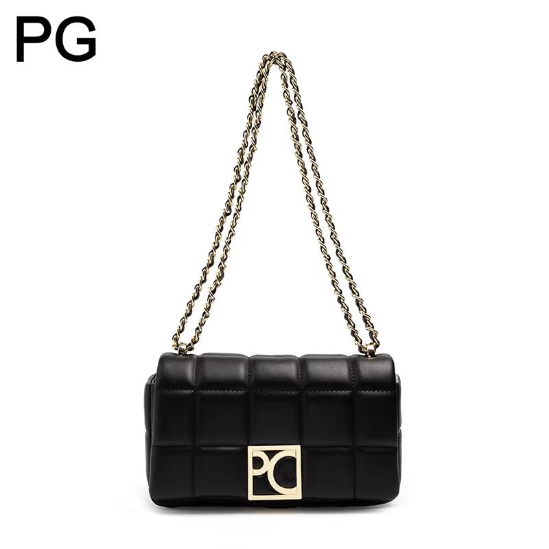 PG クロスボディバッグ女性用高級キルティングレザーハンドバ - Chain Crossbody Quilted のレビューと価格