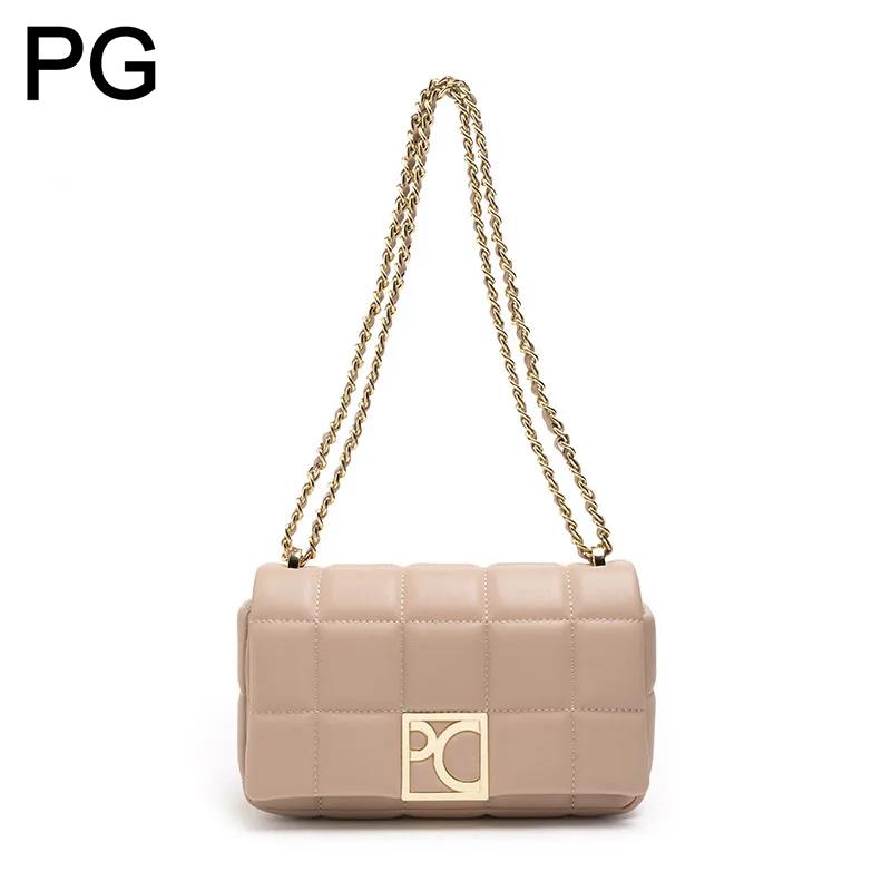 PG クロスボディバッグ女性用高級キルティングレザーハンドバ - Chain Crossbody Quilted のレビューと価格