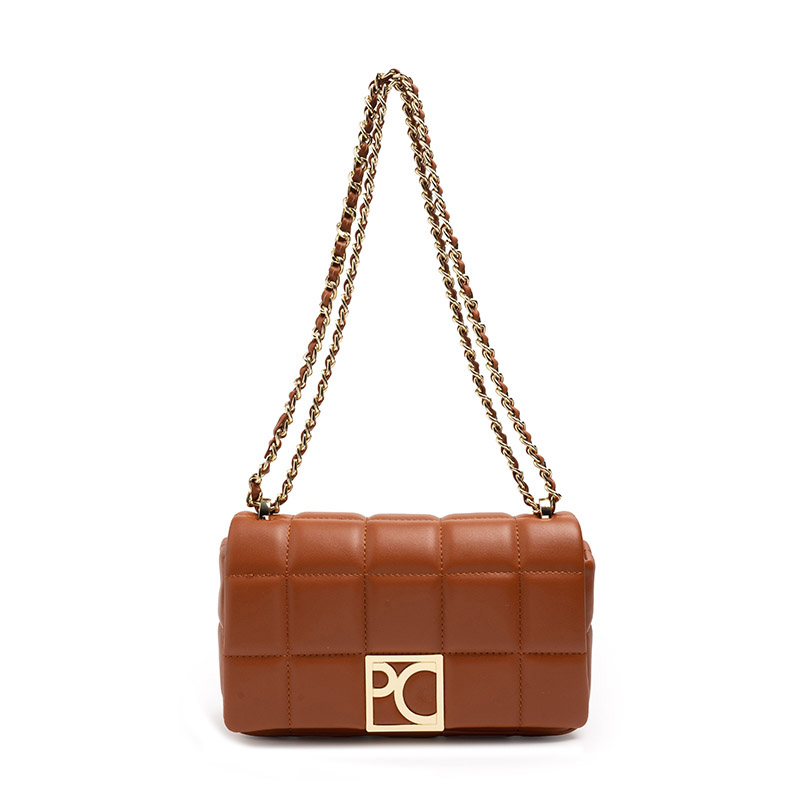 PG クロスボディバッグ女性用高級キルティングレザーハンドバ - Chain Crossbody Quilted のレビューと価格