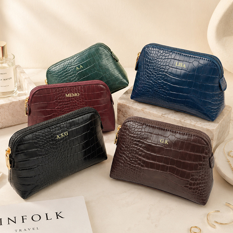 高級クロコダイルレザー柄コスメティックバッグ ジップ付き カ - Luxury Bags China Wholesale のレビューと価格