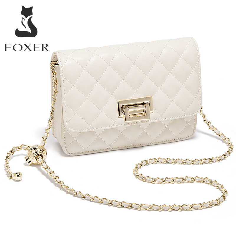 FOXER 2026 レディース ホワイト キルティング ク - Chain Crossbody Quilted のレビューと価格