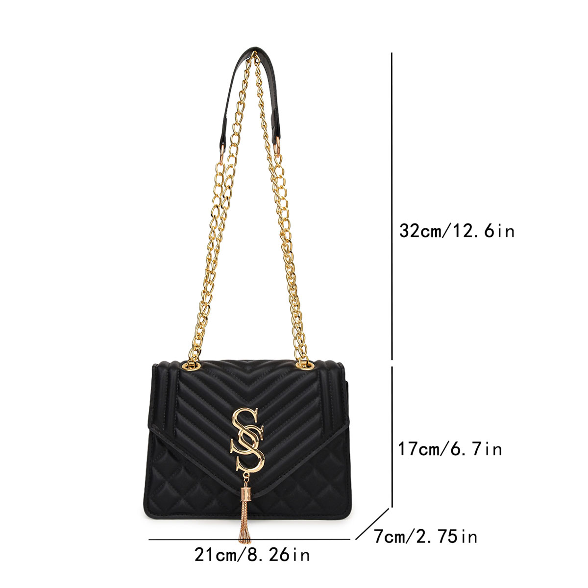ライトラグジュアリーエレガントアーガイルキルティングチェーン - Chain Crossbody Quilted のレビューと価格