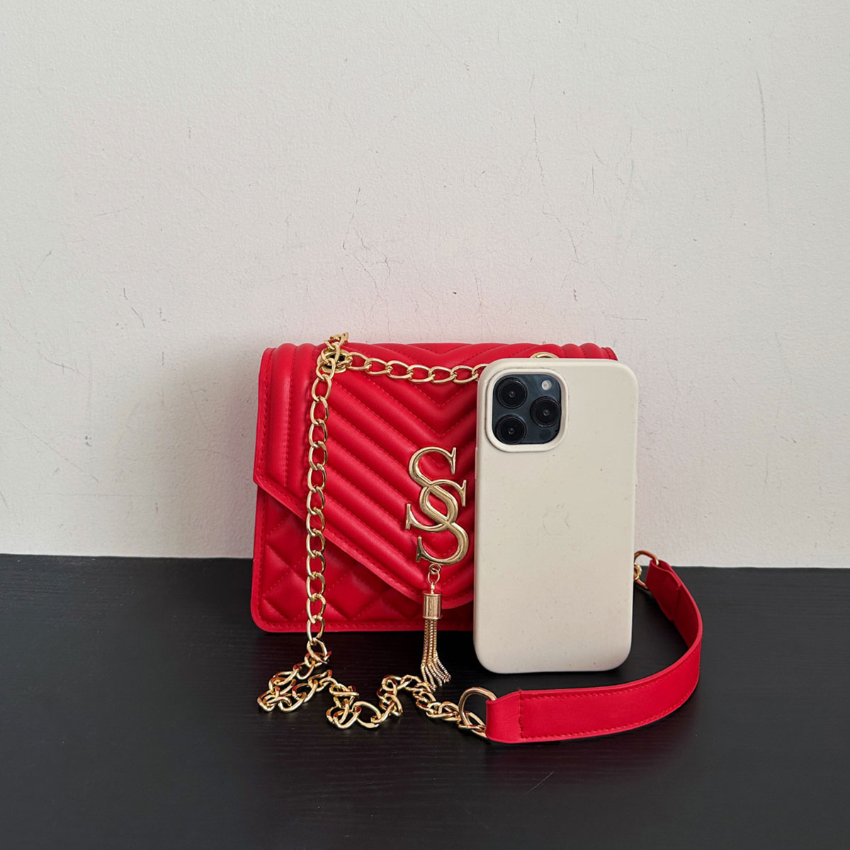 ライトラグジュアリーエレガントアーガイルキルティングチェーン - Chain Crossbody Quilted のレビューと価格