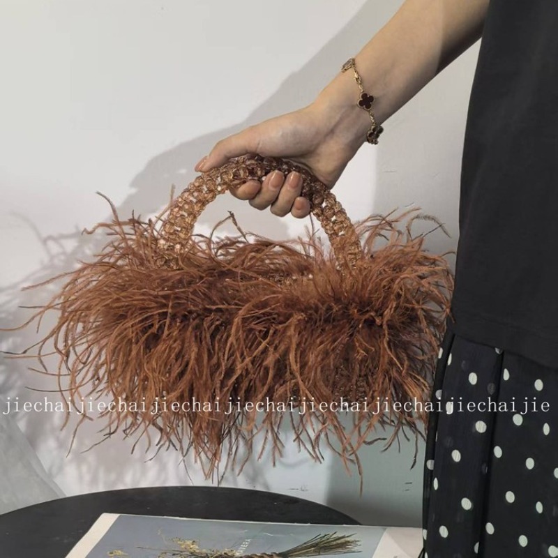 2025年秋新作 羽根デザイン レディースハンドバッグ 手織 - Luxury Bags China Wholesale のレビューと価格
