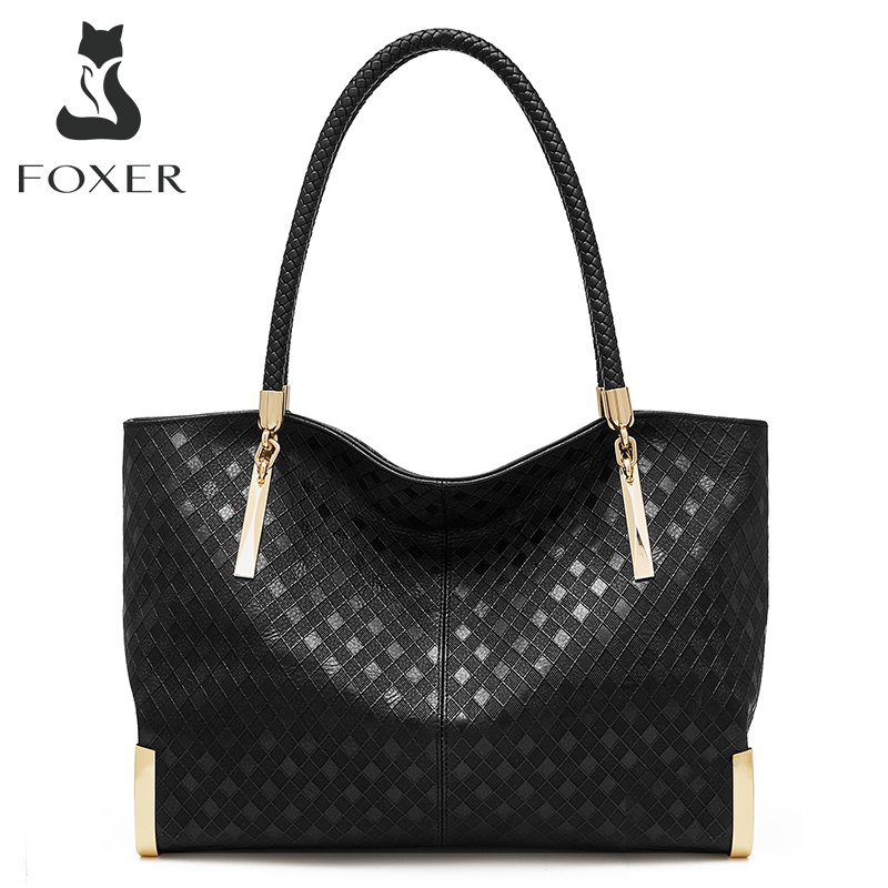 FOXER 本革レディースハンドバッグエレガントで豪華なデザ - Luxury Bags Best のレビューと価格
