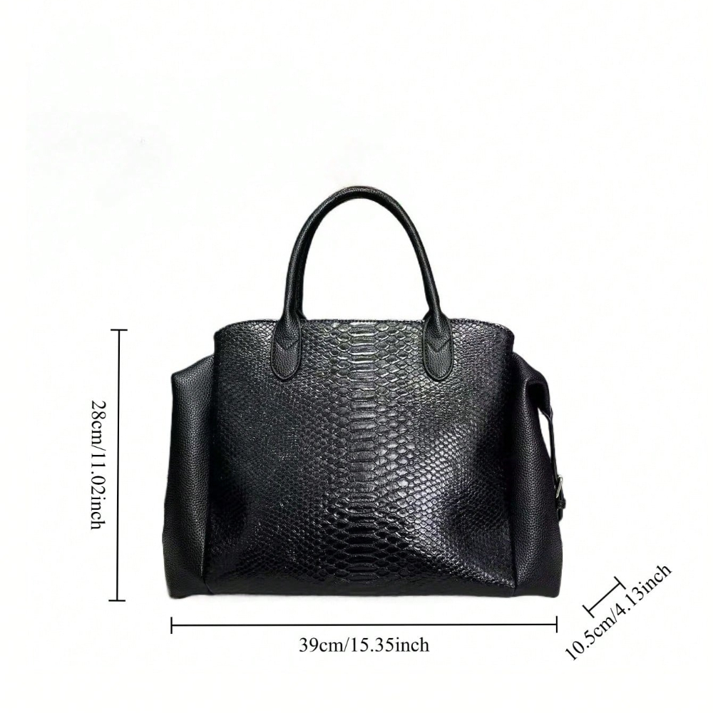 軽やかな高級感漂うエレガントなレトロレディース大容量蛇柄ハン - Luxury Bags Vegan Leather のレビューと価格