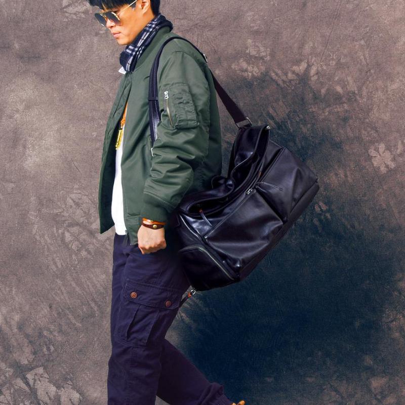 カジュアルデザイナー手作り本革メンズトラベルバッグアウトドア - Luxury Bags Luggage のレビューと価格