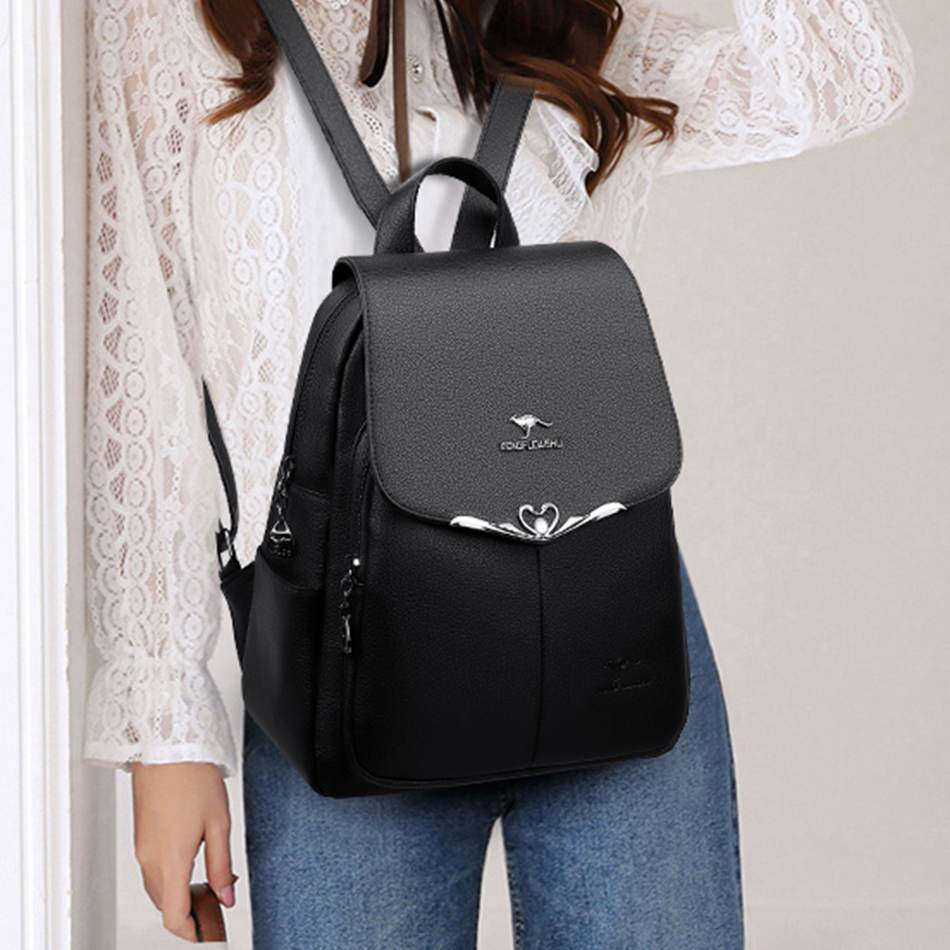女性用PUレザーバックパック,高級デザイナーバッグ,大容量ト - Xl Luxury Bags のレビューと価格