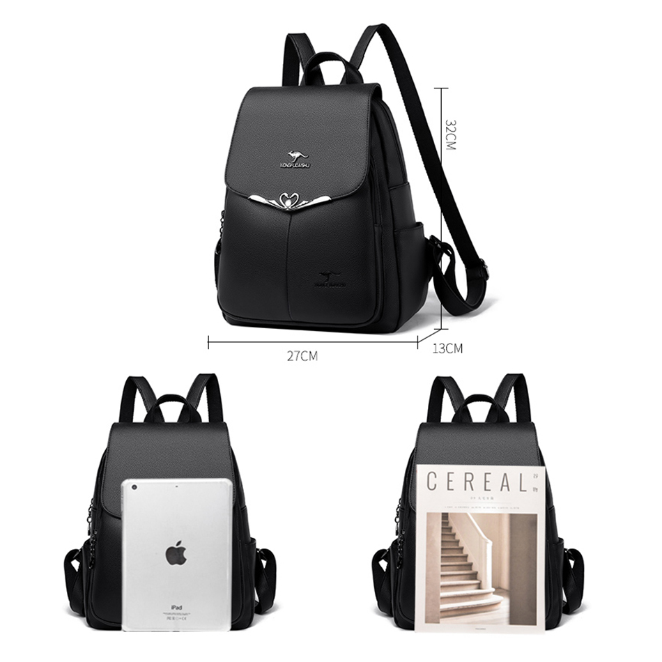 女性用PUレザーバックパック,高級デザイナーバッグ,大容量ト - Xl Luxury Bags のレビューと価格