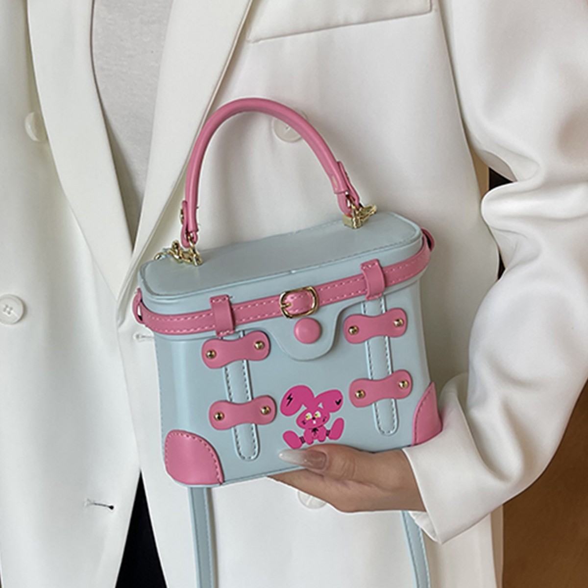新作ラグジュアリーデザイナーリベットPUレザー花柄プリントレ - Luxury Bags China Wholesale のレビューと価格
