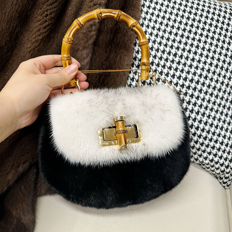 女性のバッグミンクファーハンドバッグデザイナーバッグ女性の高 - Luxury Bags Gr のレビューと価格