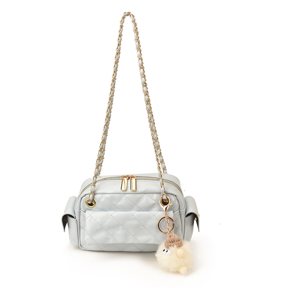 キルティングパターンチェーンデザインクロスボディバッグ光沢の - Chain Crossbody Quilted のレビューと価格