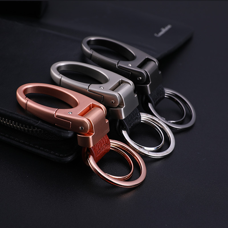 Jobon-男性と女性のためのクラシックな革のキーホルダー, - Luxury Bags Best のレビューと価格